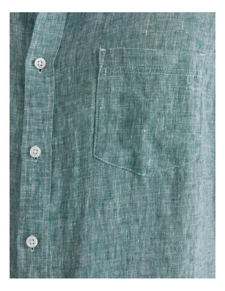 Long Sleeve Linen Yarn-Dyed Shirt image 7