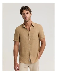 Short Sleeve Delave Linen Shirt