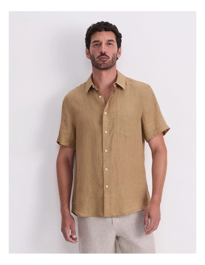 Short Sleeve Delave Linen Shirt image 5