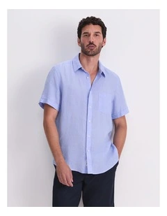 Short Sleeve Delave Linen Shirt