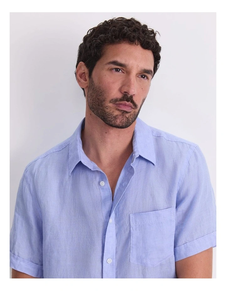 Short Sleeve Delave Linen Shirt image 6