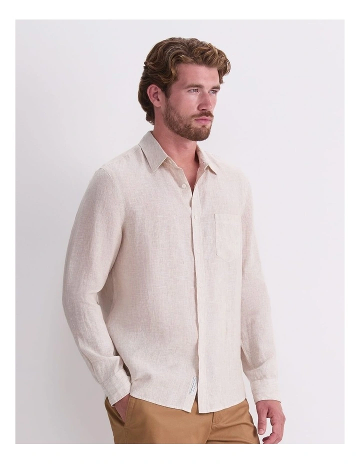 Vinnie Long Sleeve Linen Shirt image 4