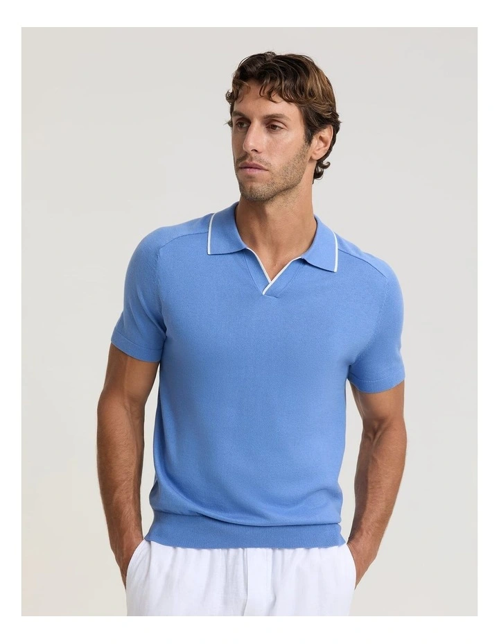Brookes Tipped Knit Polo image 1