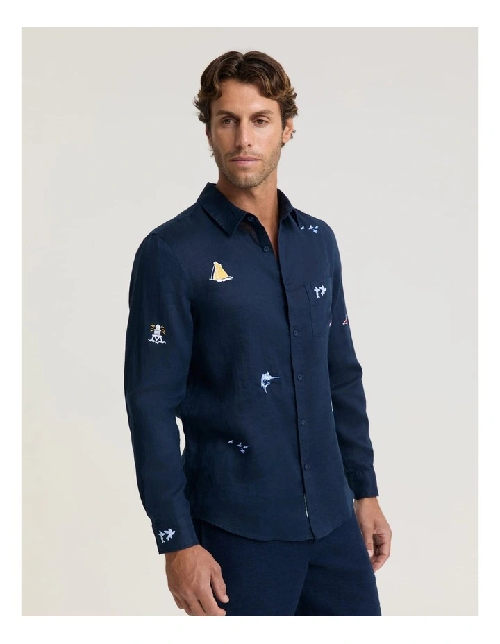 Halyard Long Sleeve Linen Shirt image 4