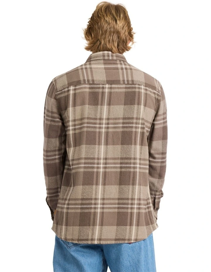 Scribe Plaid Long Sleeve Shirt in Brown image 2