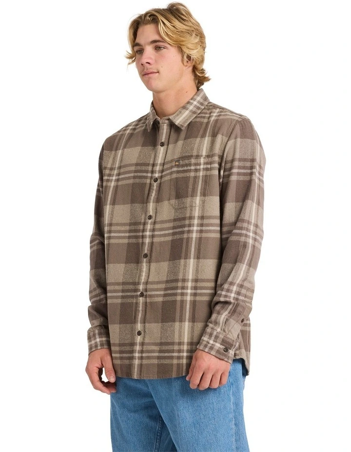 Scribe Plaid Long Sleeve Shirt in Brown image 3