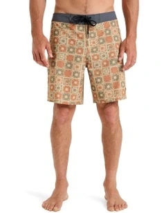Surfsilk Straight Leg Board Shorts 18 Inch in Brown