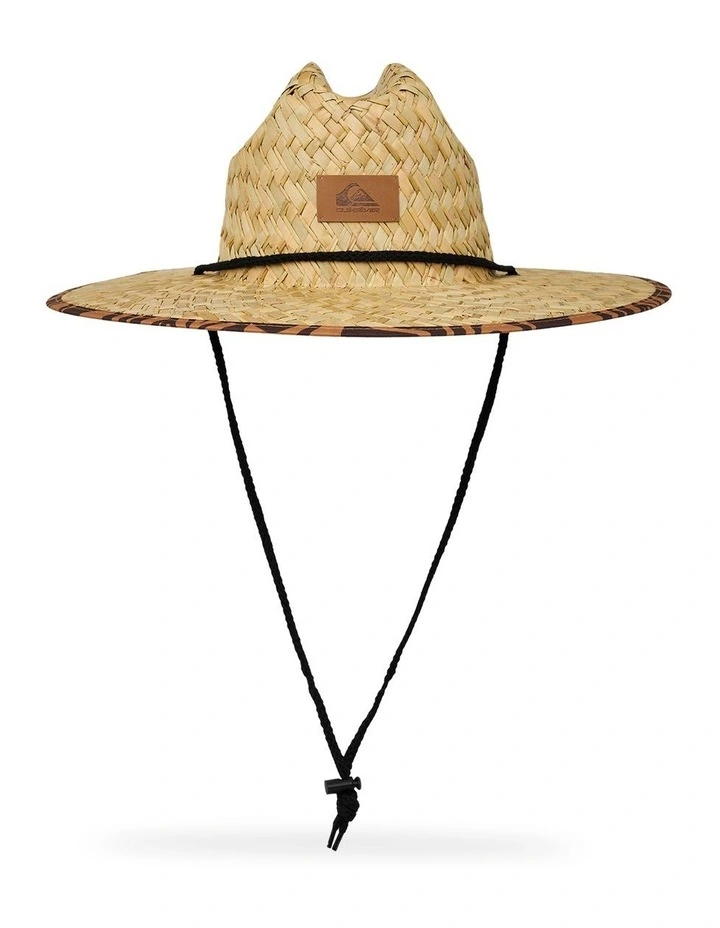 Pierside Print Straw Hat in Brown image 1