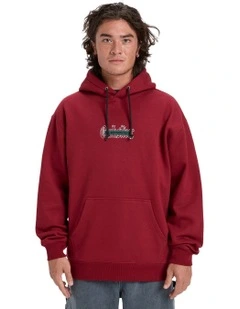 Double Up Pullover Hoodie in Red