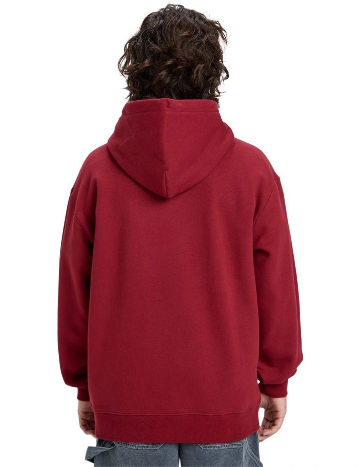 Double Up Pullover Hoodie in Red image 2
