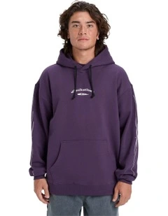 Stretch Tribal Pullover Hoodie in Purple