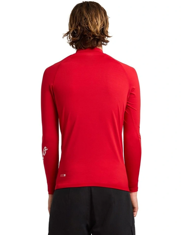 All Time Long Sleeve Rash Vest in Red image 2