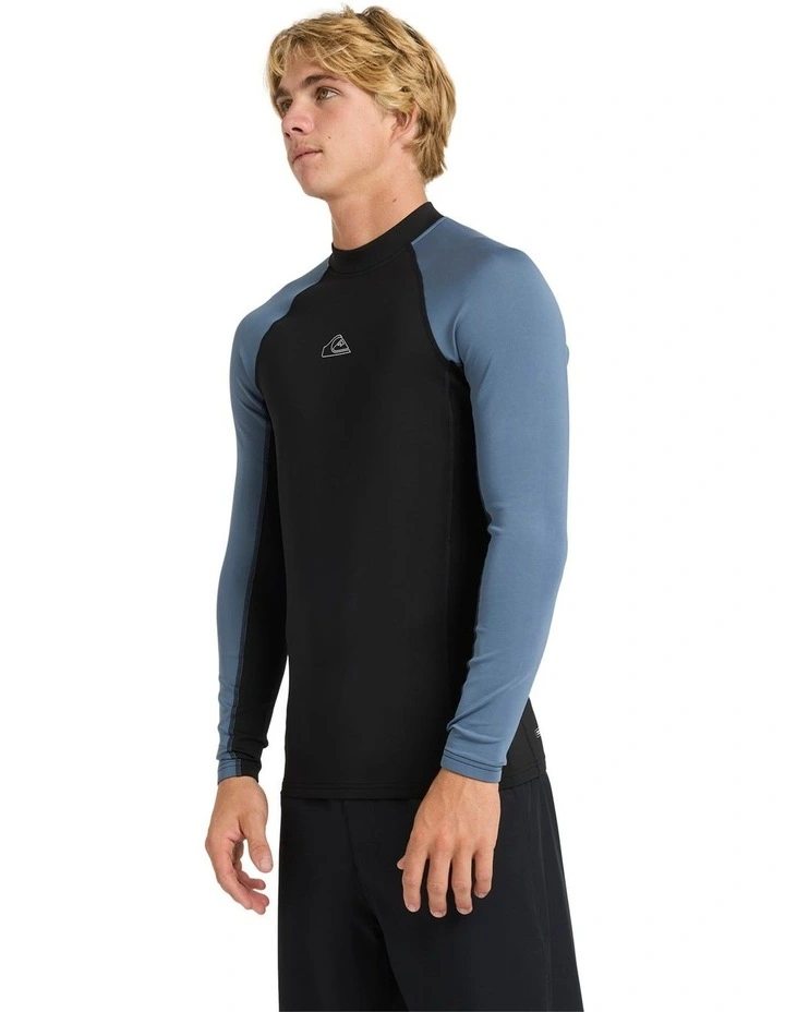 Everyday Heat Panel Long Sleeve Rash Vest in China Blue image 3