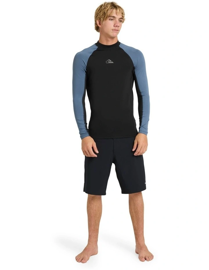 Everyday Heat Panel Long Sleeve Rash Vest in China Blue image 5