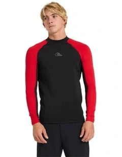 Everyday Heat Panel Long Sleeve Rash Vest in Salsa