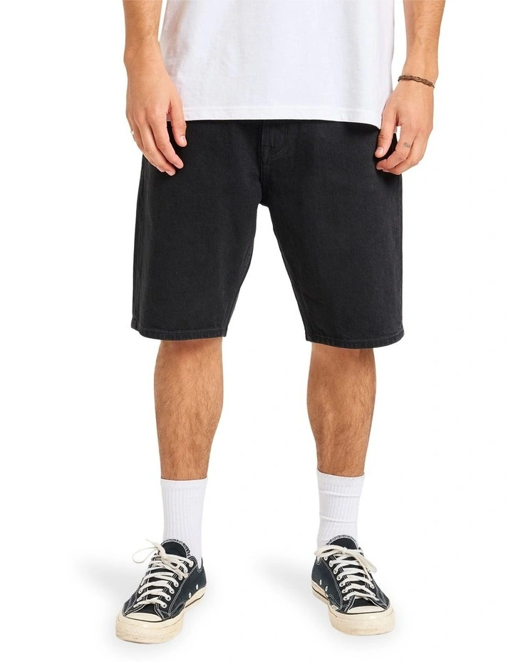 Aqua Cult Denim Shorts in Black image 1