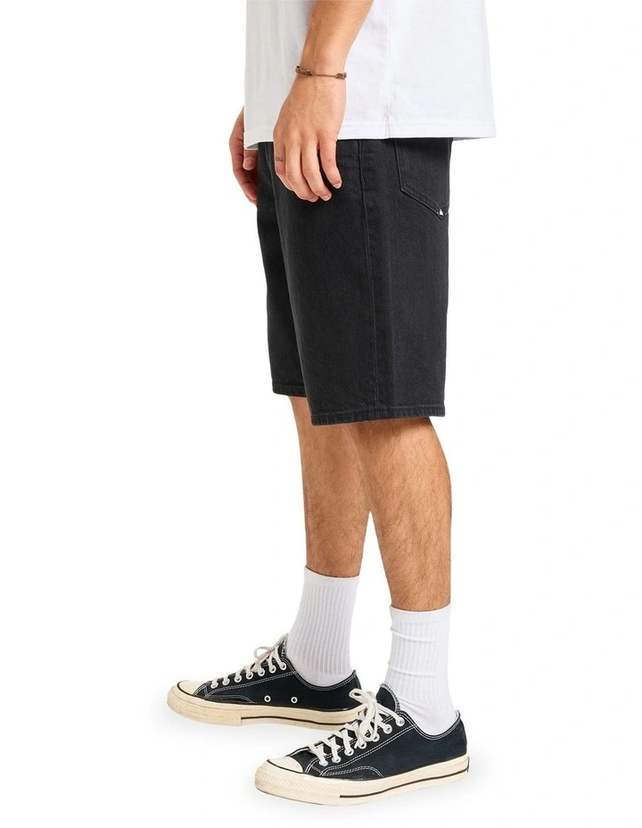 Aqua Cult Denim Shorts in Black image 3