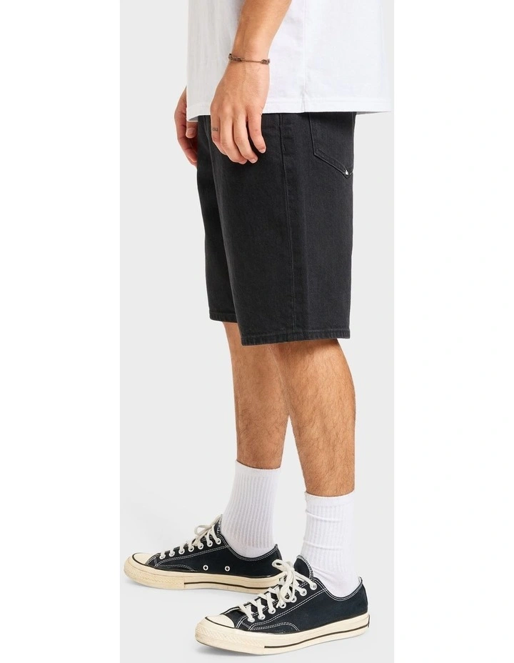 Aqua Cult Denim Shorts in Black image 3