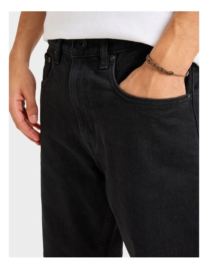 Aqua Cult Denim Shorts in Black image 4