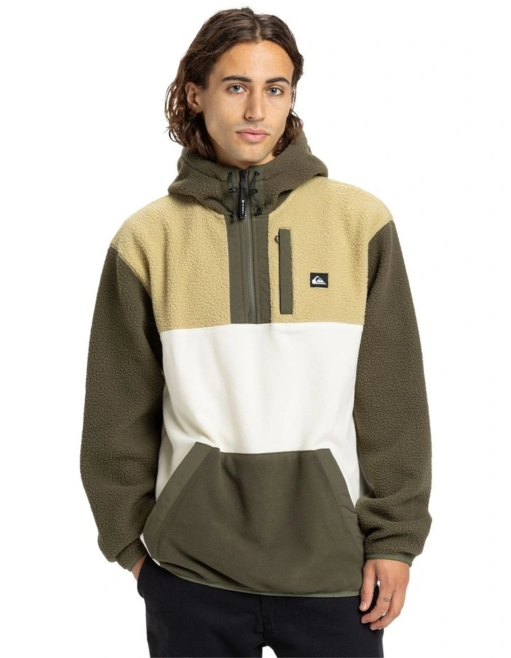 Ocean View Mix Up Fleece Hoodie in Grape Leaf image 1