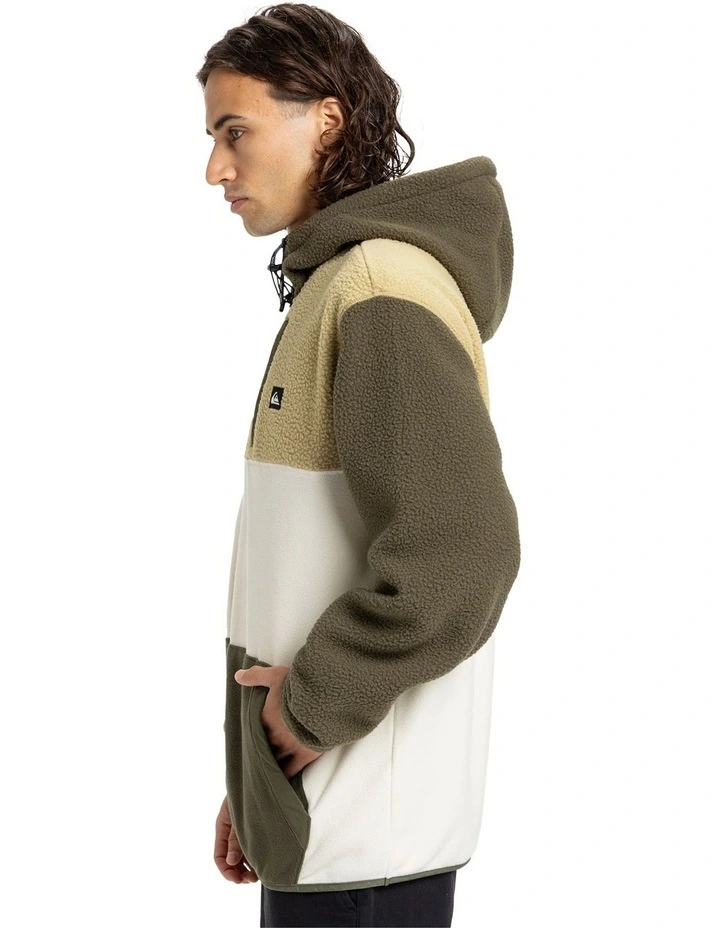 Ocean View Mix Up Fleece Hoodie in Grape Leaf image 3