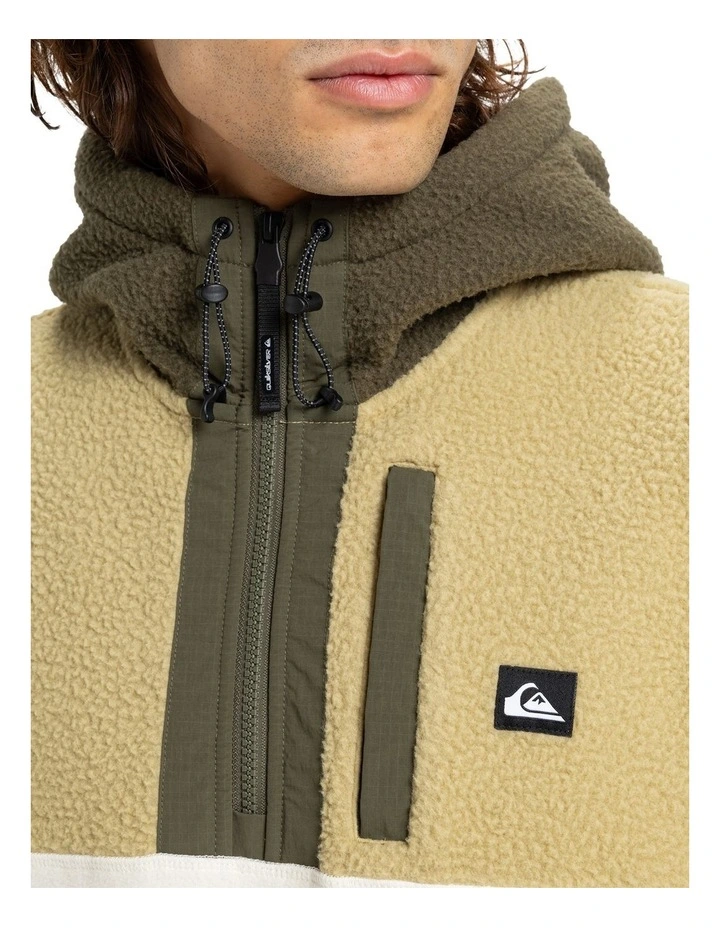 Ocean View Mix Up Fleece Hoodie in Grape Leaf image 4