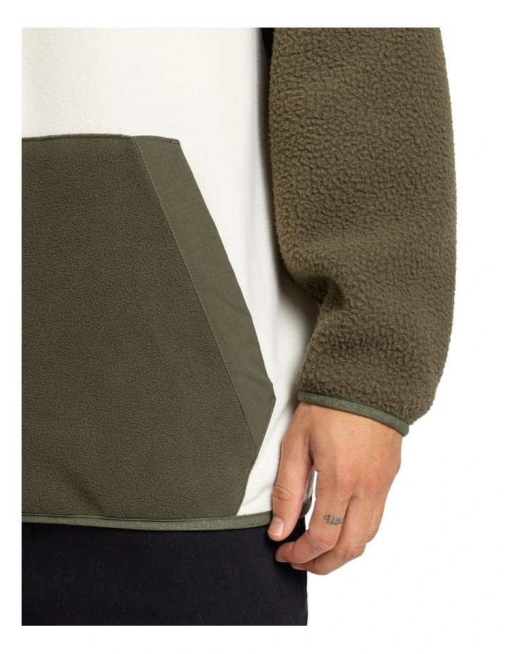 Ocean View Mix Up Fleece Hoodie in Grape Leaf image 5