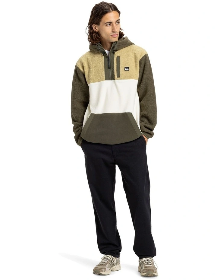 Ocean View Mix Up Fleece Hoodie in Grape Leaf image 6