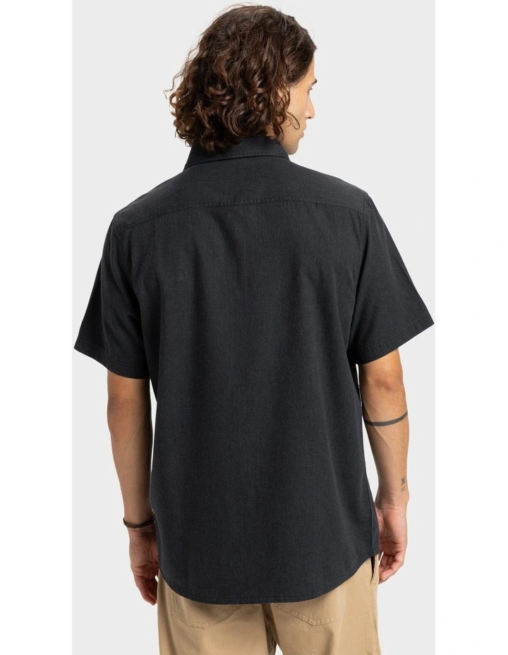Premium Stretch Short Sleeve Shirt in Black image 2