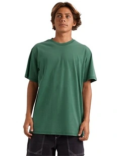 Salt Water Crew T-Shirt in Trekking Green