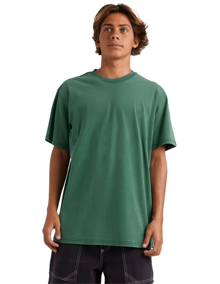 Salt Water Crew T-Shirt in Trekking Green image 1