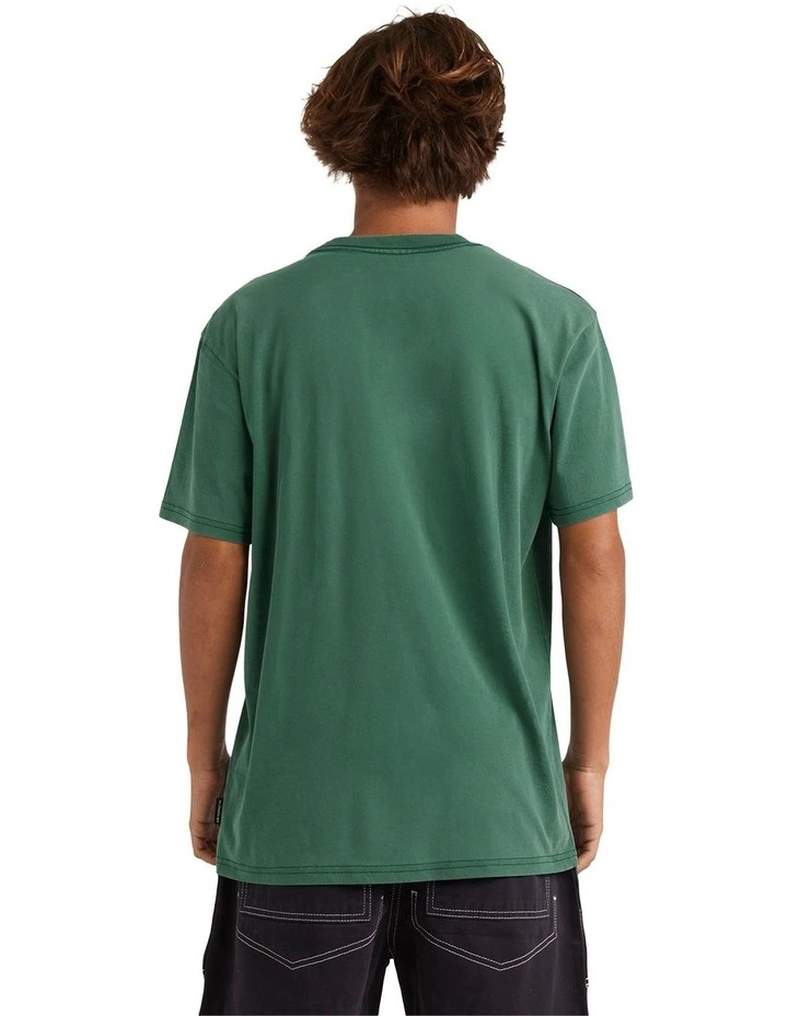 Salt Water Crew T-Shirt in Trekking Green image 2