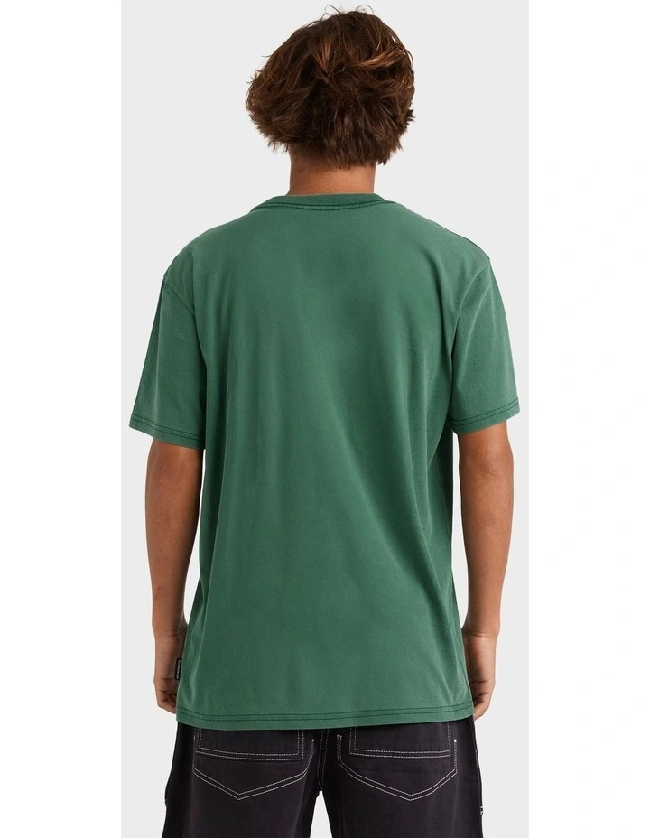 Salt Water Crew T-Shirt in Trekking Green image 2