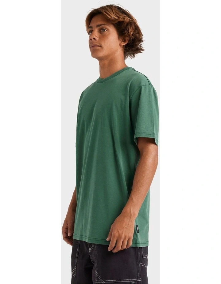 Salt Water Crew T-Shirt in Trekking Green image 3