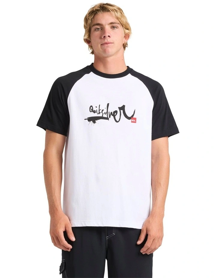 Impaired Raglan T-Shirt in White image 1