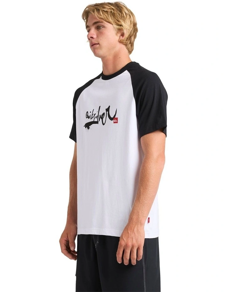 Impaired Raglan T-Shirt in White image 3