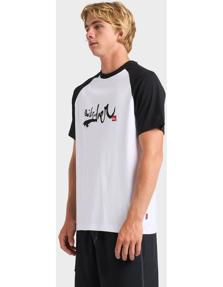 Impaired Raglan T-Shirt in White image 3