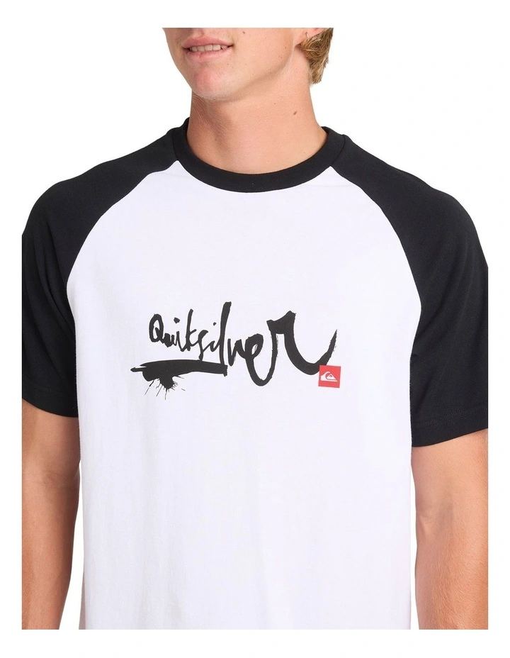 Impaired Raglan T-Shirt in White image 4