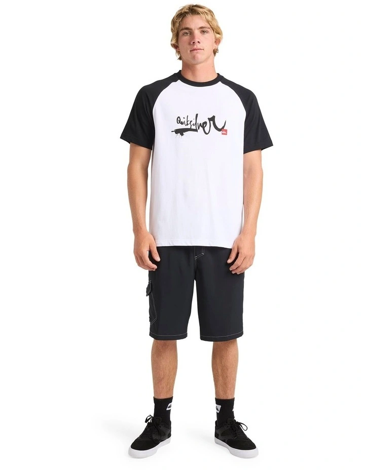 Impaired Raglan T-Shirt in White image 5