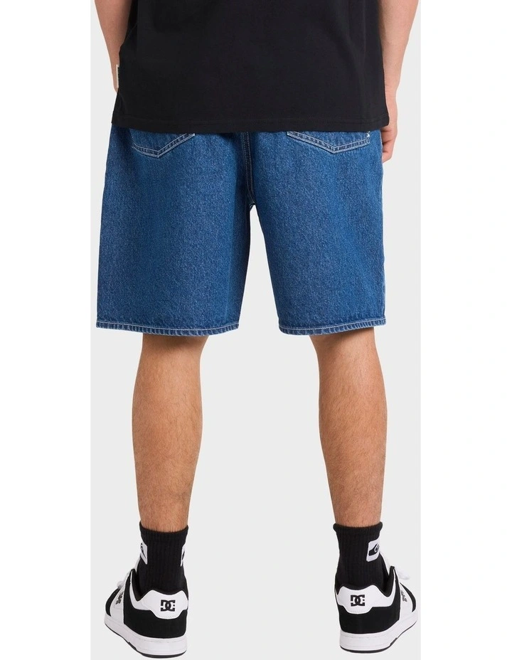 Impaired Baggy Denim Shorts in Brown image 2