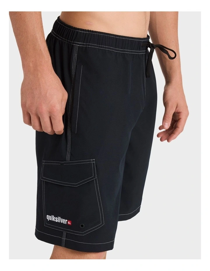 Exhibit Volley 21 Swim Shorts in Black image 4