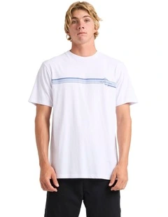Line Up Stripe T-shirt in White