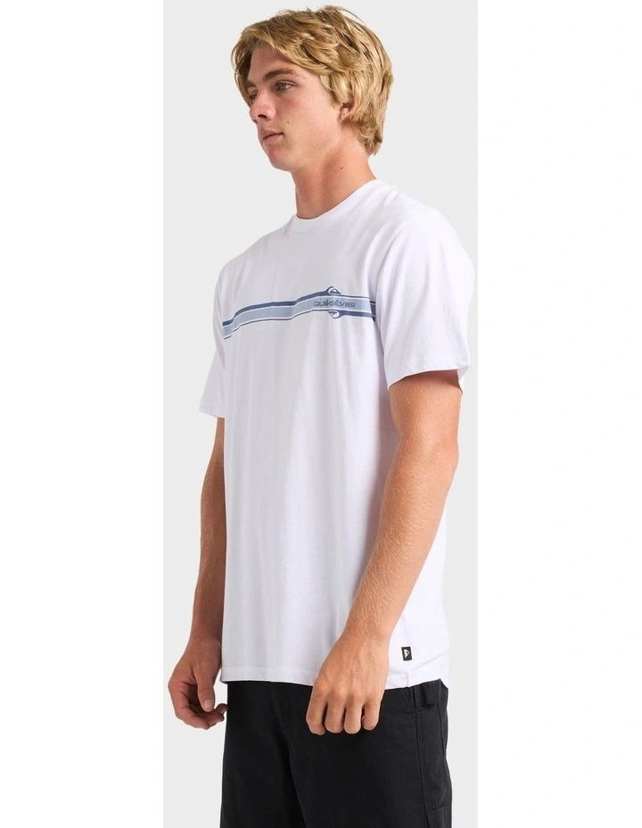 Line Up Stripe T-shirt in White image 3