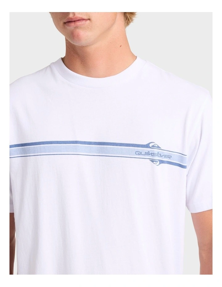 Line Up Stripe T-shirt in White image 4