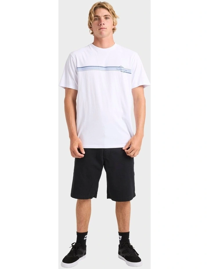 Line Up Stripe T-shirt in White image 5