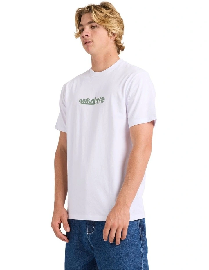 Quik Throwback T-Shirt In White image 3