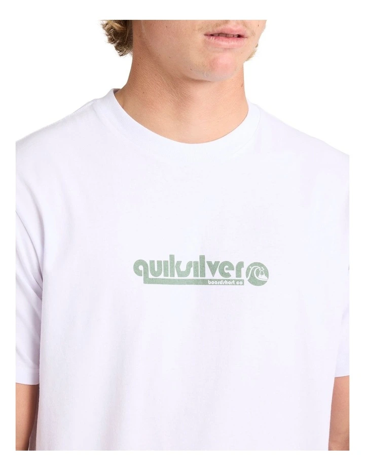 Quik Throwback T-Shirt In White image 4