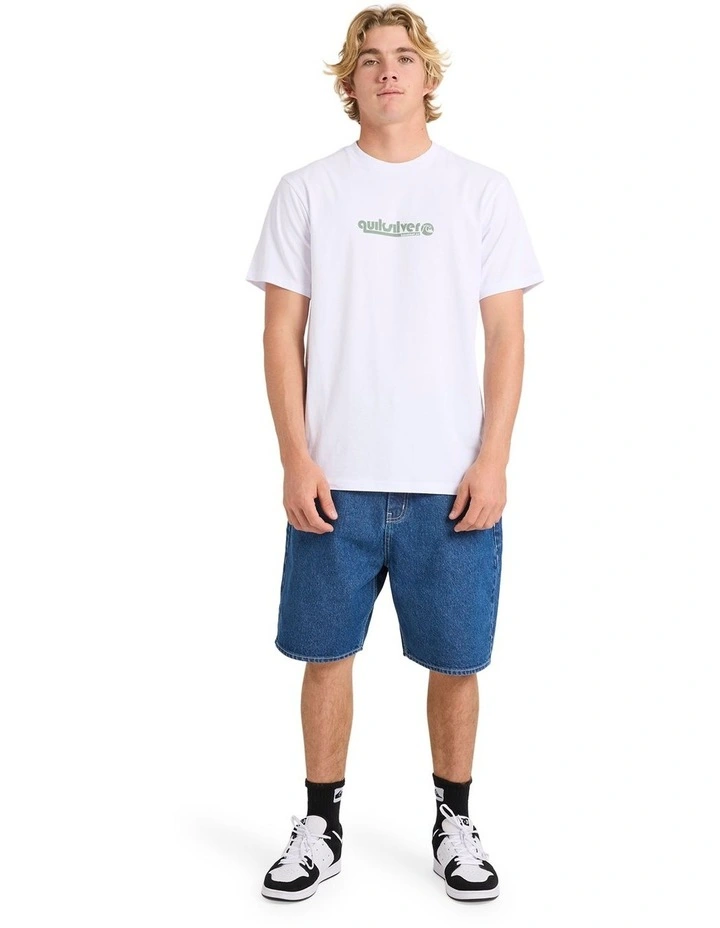 Quik Throwback T-Shirt In White image 5