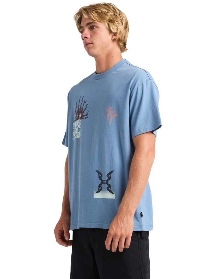 Free Lock T-Shirt in Blue image 3