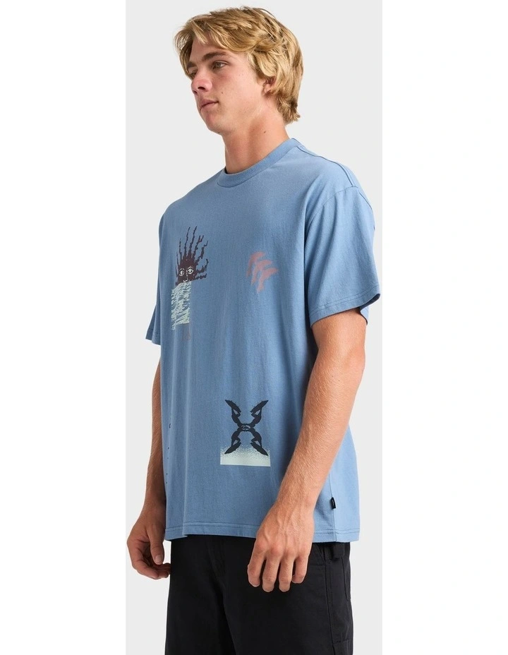 Free Lock T-Shirt in Blue image 3